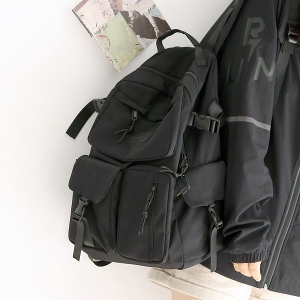 School Backpacks for Men Women 15.6 Inch Laptop Bookbags Teenage Girls School Bag for Highschool Student Multipocket Preppy Backpack