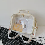 Messenger Bookbag Cute Clear Backpack Transparent Backpacks Ita Shoulder Bag for Teenage Girl Women Jelly Itabag Bagpack