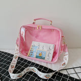 Messenger Bookbag Cute Clear Backpack Transparent Backpacks Ita Shoulder Bag for Teenage Girl Women Jelly Itabag Bagpack