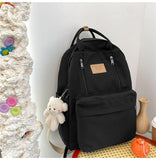 Cute Black School Backpacks Women Bookbags Teens Korean School Bags for Girls Harajuku Student Large Capacity School Backpacks