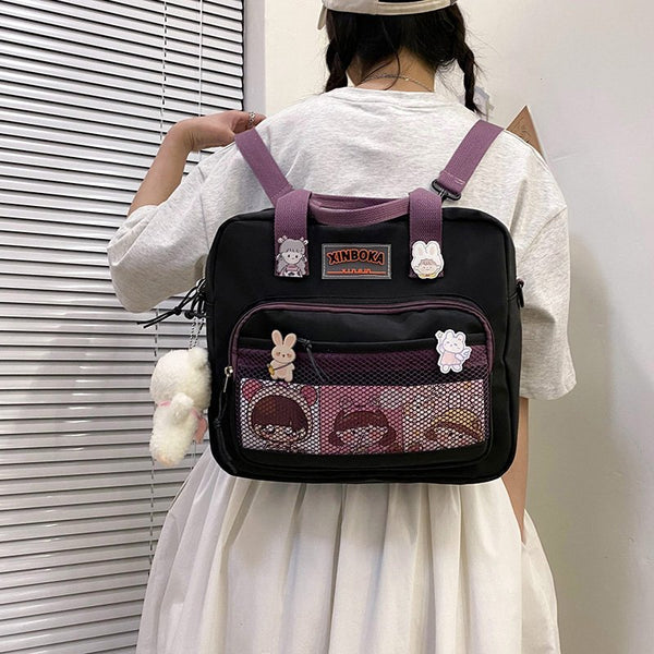 Gothslove Cute Backpacks For Women Nylon Kawaii Backpack Shoulder Bag Japanese Casual Student Schoolbag Bookbags