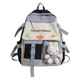 Women Backpack Transparent Waterproof Schoolbag Cartoon Bag Large Capacity Candy Colors Travel Bag Girl's Cute College Bag