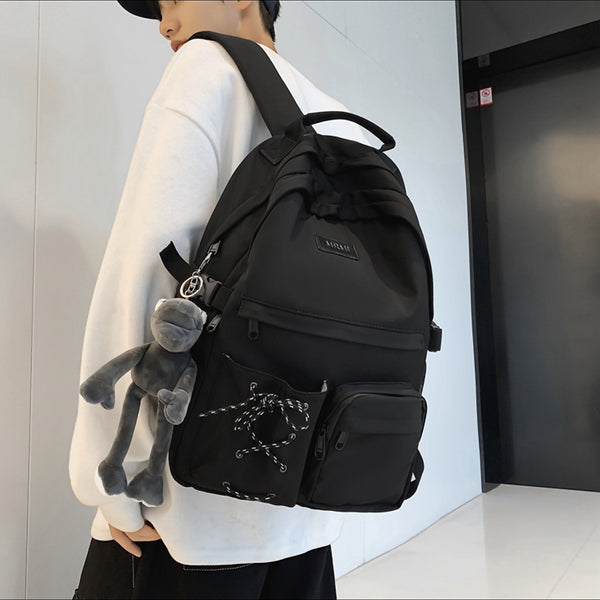 Gothslove Cool Black Backpacks for Men School Bag for Teenage Girls Boys Collegiate Backpack Bookbags Waterproof Backpack