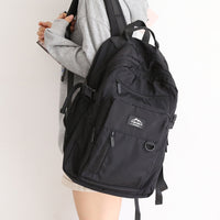 Gothslove Black Backpack for School Large Capacity Collegiate Backpack Waterproof Nylon Backpacks for Teens