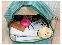 Corduroy Children's School Backpacks Kids Kindergarten Shoulder Backpack Cute Student Book Bags for Baby Girls School Bags