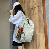 New Insert buckle Waterproof nylon Women Backpack Unisex multi-pocket Laptop backpack Large capacity Student schoolbag