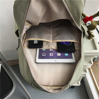 New Large Capacity Multiple Pockets Waterproof Nylon Backpack Men and Women Insert Buckle Travel Bag Unisex Schoolbag