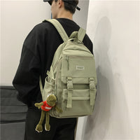 New Large Capacity Multiple Pockets Waterproof Nylon Backpack Men and Women Insert Buckle Travel Bag Unisex Schoolbag