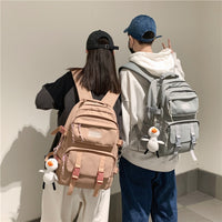 New Large Capacity Waterproof Nylon Women Backpack Men Multiple Pockets Laptop Backpack Schoolbag for College Couples