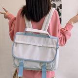 Gothslove Multifunction Waterproof Nylon Women Backpack Fashion Button Portable Small School Bag Female Backpacks