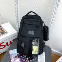 New Waterproof Nylon Backpack Men and Women Large Capacity Multi-pocket Travel Bag College Couples Schoolbag Book Mochila