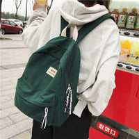 Solid color Women backpack Retro Fashion Waterproof Nylon Backpack School Bags For Teenagers Mochilas Travel Backpacks
