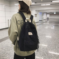 Solid color Women backpack Retro Fashion Waterproof Nylon Backpack School Bags For Teenagers Mochilas Travel Backpacks