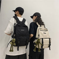Unisex Multi-pocket Eye-splice Backpack Large Capacity Lovers Waterproof Nylon Schoolbag Women Laptop Backpack Travel Bag