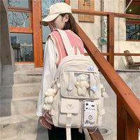 Gothslove High School Girls Black Backpack Large Capacity School Bags for Teenage Girls Kawaii Cute Backpack Women Multi Pockets  Backpacks