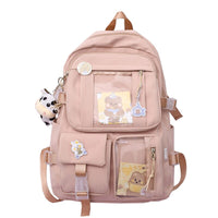 Canvas Women Backpack Kawaii Leisure Bookbag Travel Rucksack for Teenager Girls School Bag Cute Laptop