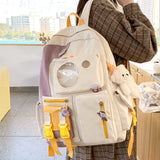 Waterproof Women Backpack Cute Nylon Rucksack Bookbag for Teenager Kawaii Girls Schoolbag Travel Bag Mochila