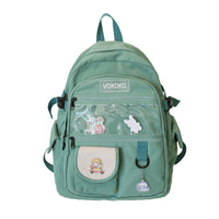 Women Backpack Ladies Kawaii For Teenager Cute Cotton Student Schoolbag High Capacity Laptop Bag Girl Bookbag