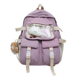 Student Laptop Backpack Cute  Book Schoolbag Women Kawaii Backpacks Harajuku Girl Mesh College Bag