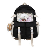 Student Laptop Backpack Cute  Book Schoolbag Women Kawaii Backpacks Harajuku Girl Mesh College Bag