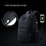 Gothslove Aesthetic Black Backpack Large Capacity USB Charing Waterproof School Backpacks Oxford Rucksack Travel Daypack