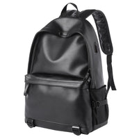 Gothslove Black Leather Backpack for Men: Waterproof and Durable for School, College, and Travel