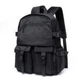 Gothslove Cool Black Backpacks For Men Oxford Waterproof School Bag Laptop Bag Multilayer For Teenager