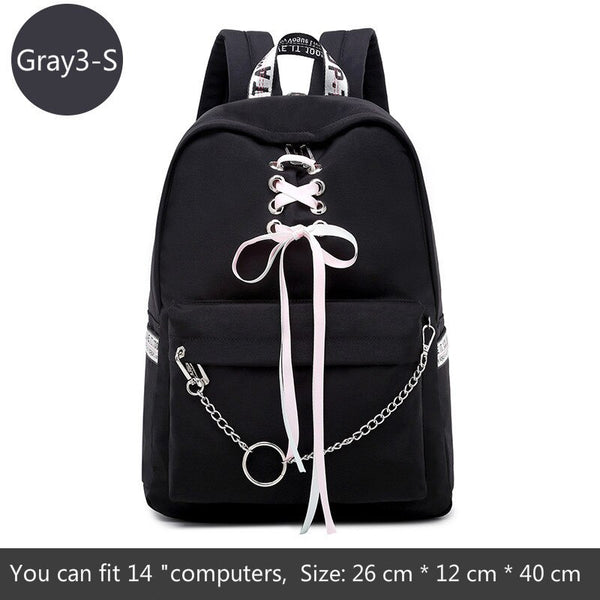 Girl Schoolbag Female Students Laptop Backpack Kids School Bags For T ...