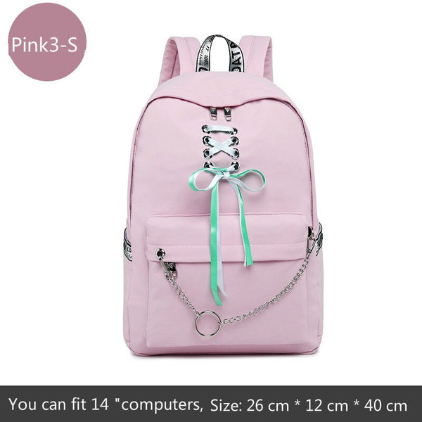 Girl Schoolbag Female Students Laptop Backpack Kids School Bags For T ...