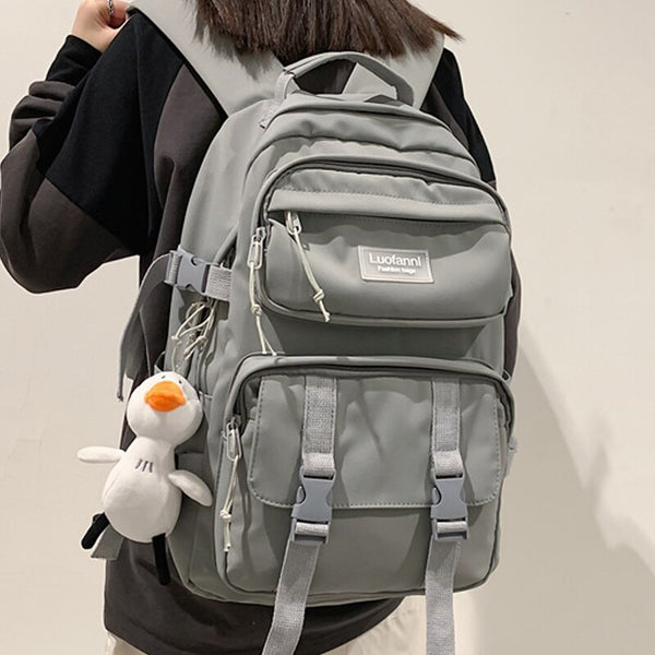 Men Backpack Waterproof Nylon Rucksack for Teenager Schoolbag Kawaii ...